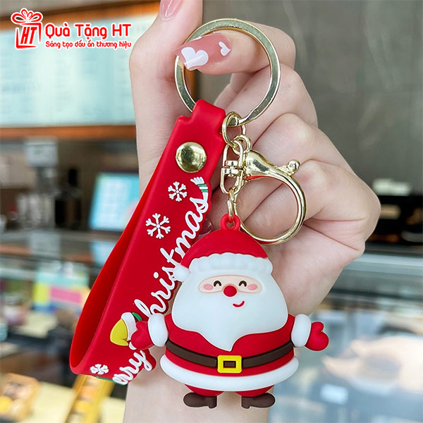Móc khóa hình ông già Noel làm quà tặng