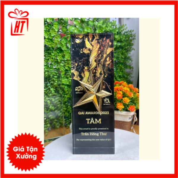 Mẫu cúp pha lê đẹp sang trọng