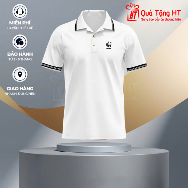 Áo thun polo trắng công ty