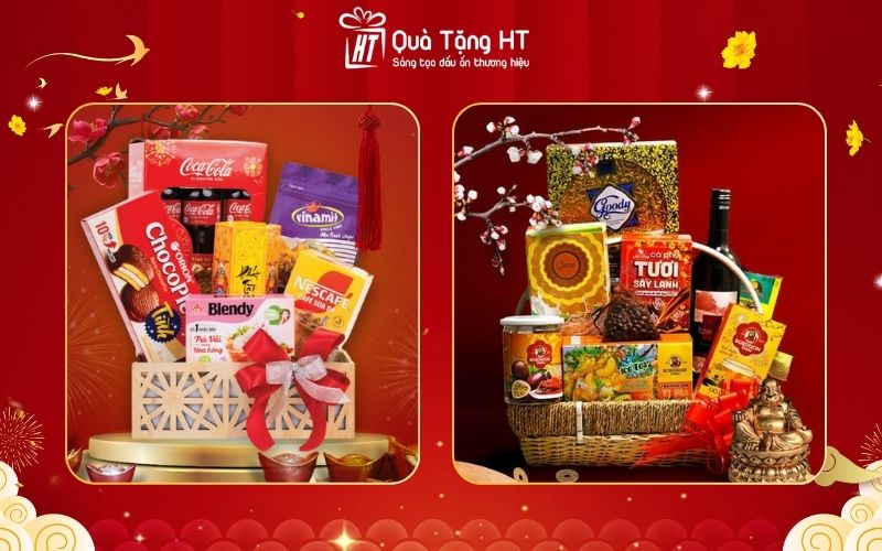 Giỏ quà Tết 200K bánh kẹo truyền thống