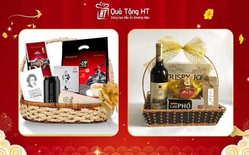 Giỏ quà Tết 200K cà phê rang xay nguyên chất
