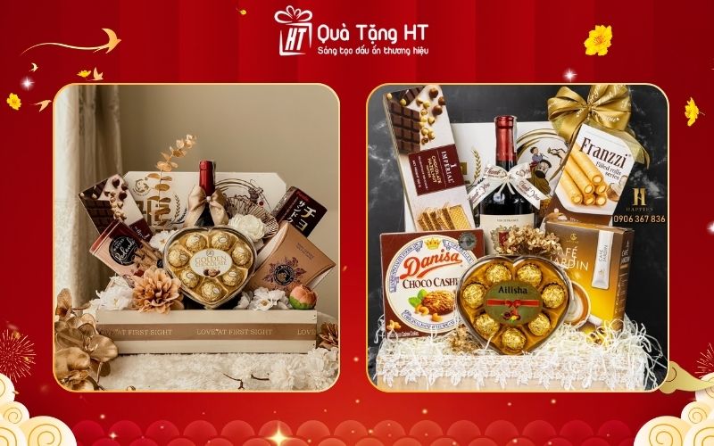 Giỏ quà Tết 200K socola nhập khẩu