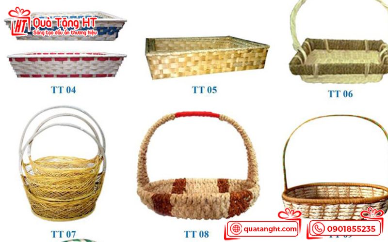 Các loại giỏ, hộp, túi phù hợp