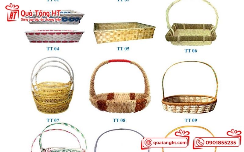 Giỏ đựng quà – Các loại và chất liệu phổ biến