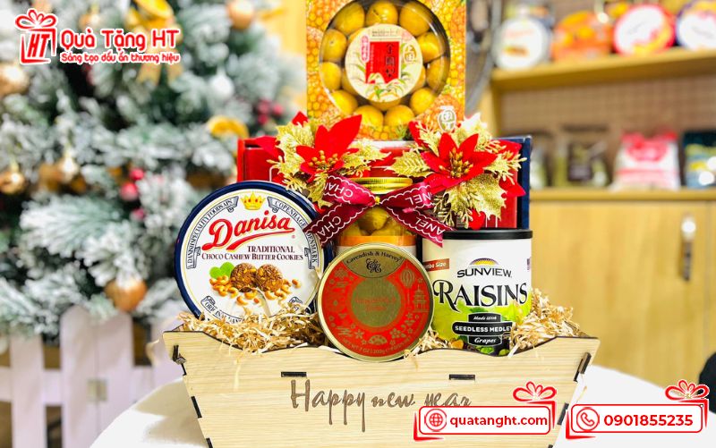 Giỏ quà Tết kết hợp đa dạng