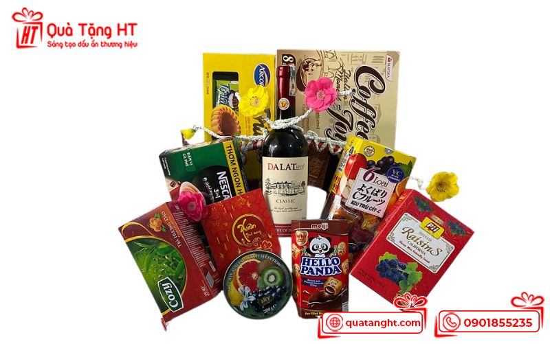 Giỏ quà Tết 100K trà – cà phê