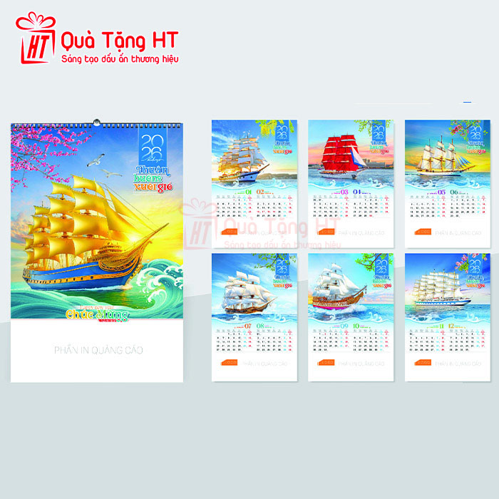 LỊCH LÒ XO 7 TỜ HT10