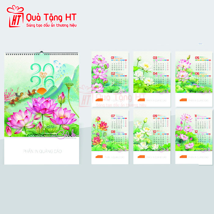 LỊCH LÒ XO 7 TỜ HT14