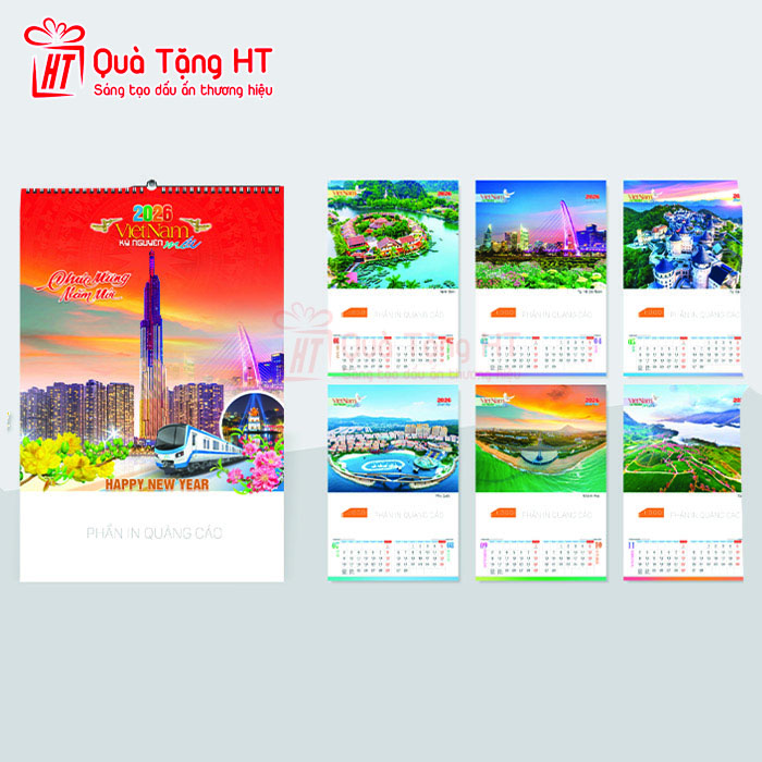 LỊCH LÒ XO 7 TỜ HT2