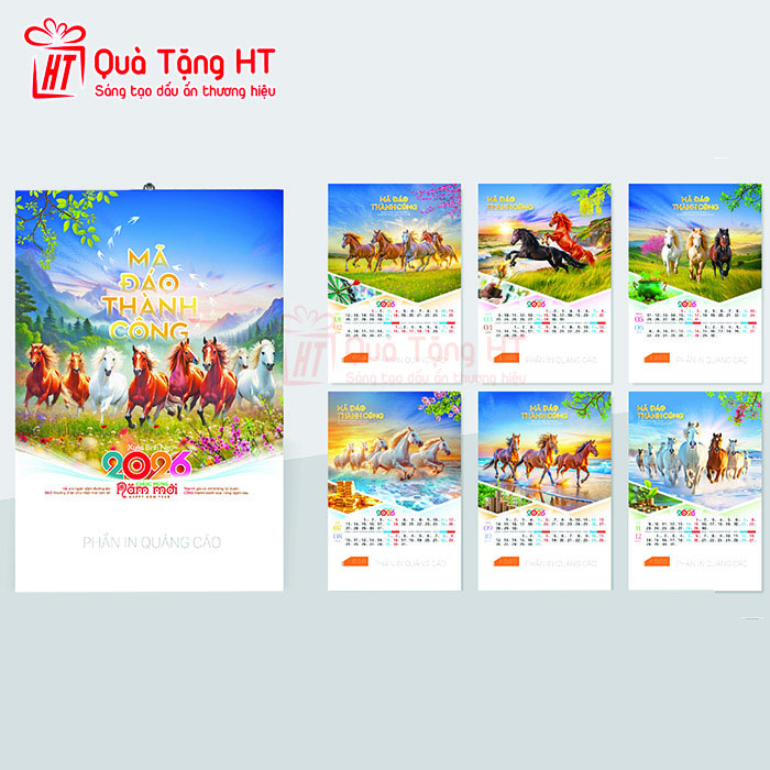 LỊCH LÒ XO 7 TỜ HT9