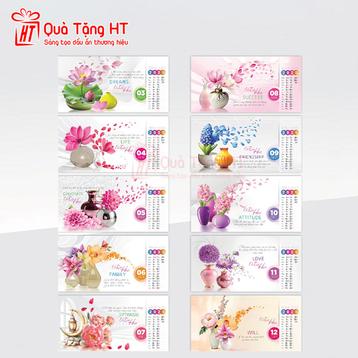 LỊCH ĐỂ BÀN HT18