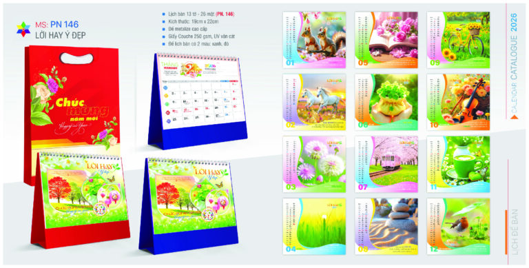 LỊCH ĐỂ BÀN LỜI HAY Ý ĐẸP