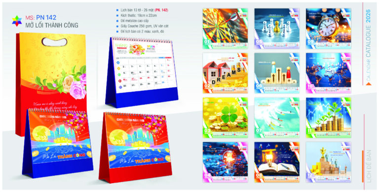 LỊCH ĐỂ BÀN MỞ LỐI THÀNH CÔNG