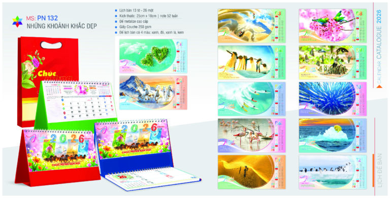 LỊCH ĐỂ BÀN NHỮNG KHOẢNH KHẮC ĐẸP