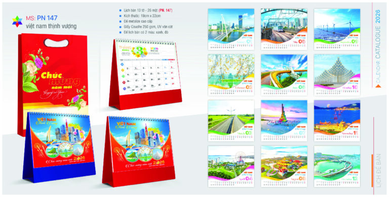 LỊCH ĐỂ BÀN TẾT VIỆT NAM THỊNH VƯỢNG