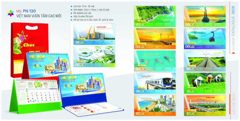 LỊCH ĐỂ BÀN VN VƯƠN TẦM CAO MỚI