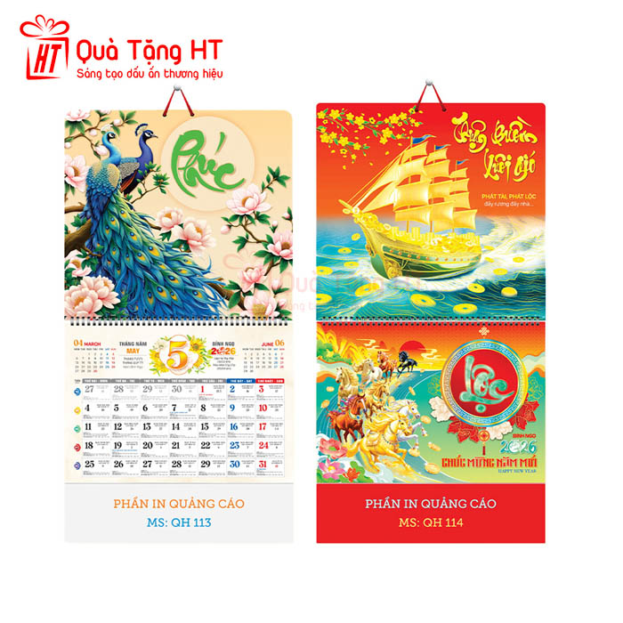 LỊCH LÒ XO 13 TỜ HT19