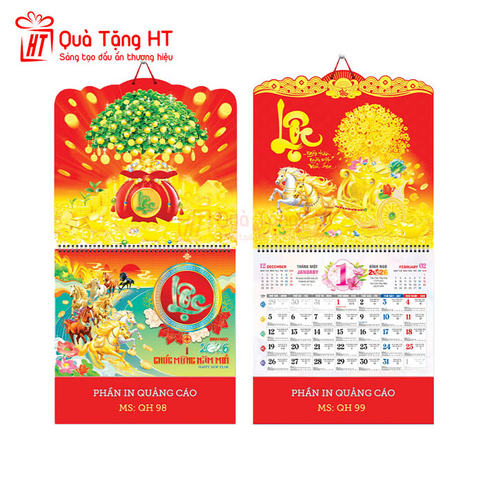 LỊCH LÒ XO 13 TỜ HT24