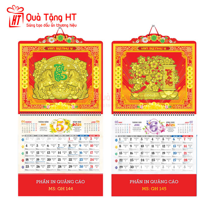 LỊCH LÒ XO 13 TỜ HT2