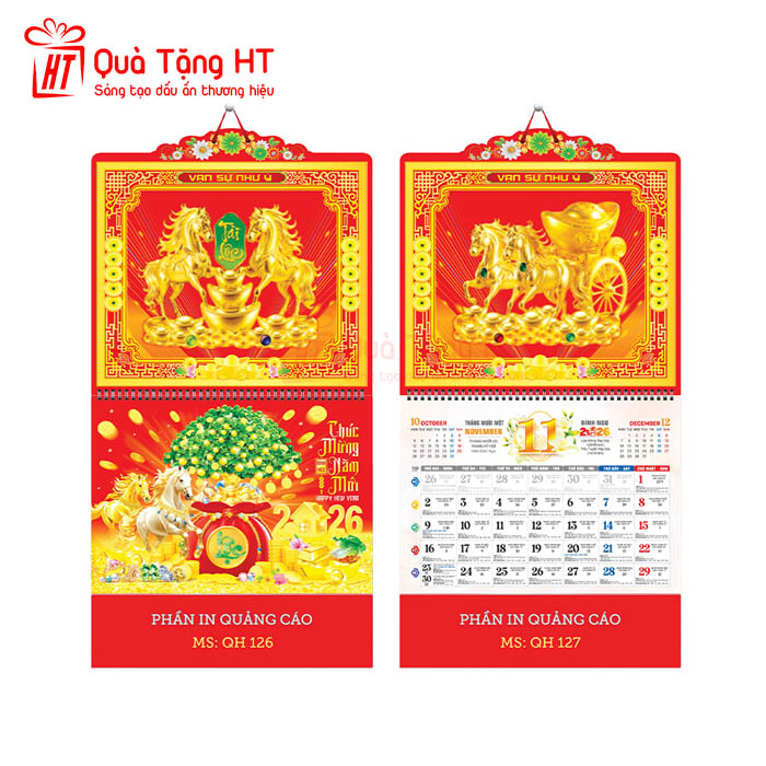 LỊCH LÒ XO 13 TỜ HT8