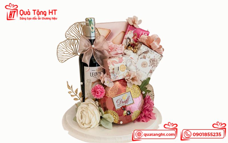 Giỏ quà “Hồng Ánh Dương” Giỏ quà “Hồng Ánh Dương”