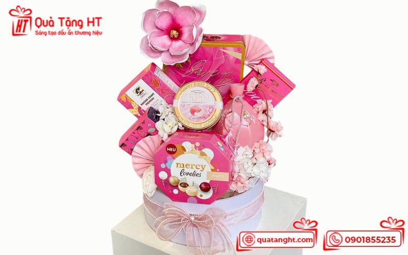 Giỏ quà “Hồng Nồng Nàn” Giỏ quà “Hồng Nồng Nàn”
