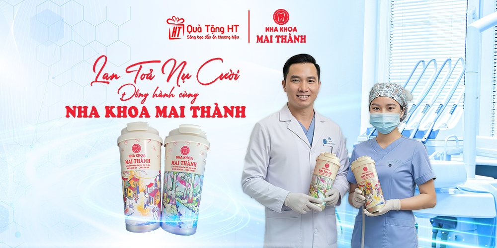 Lan Tỏa Thương Hiệu Cùng Nha Khoa Mai Thành – Qua Từng Chiếc Ly Giữ Nhiệt HT Sản Xuất