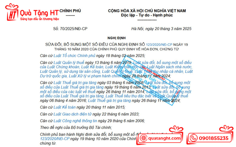 Những quy định pháp luật về việc xuất hóa đơn quà tặng khách hàng