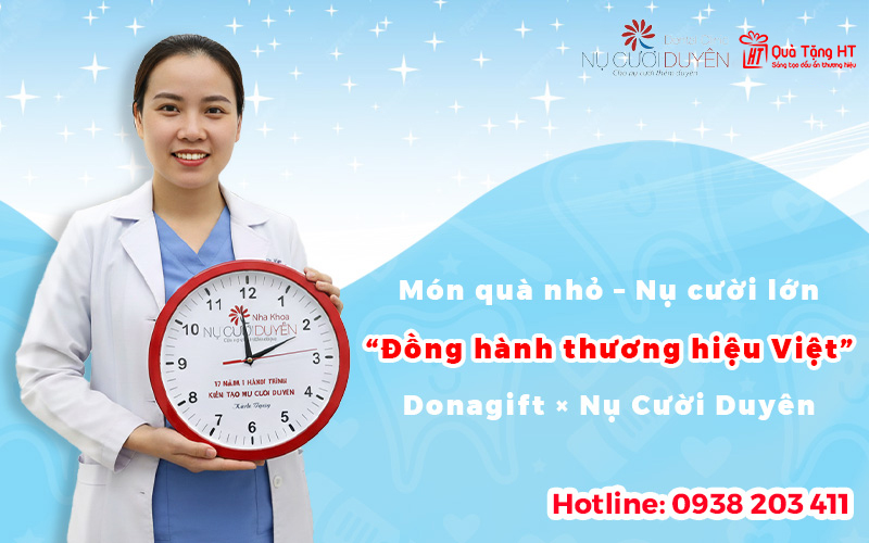 GỬI GẮM NỤ CƯỜI – LAN TỎA HÌNH ẢNH THƯƠNG HIỆU: DỰ ÁN ĐỒNG HỒ TREO TƯỜNG IN LOGO CHO NHA KHOA NỤ CƯỜI DUYÊN