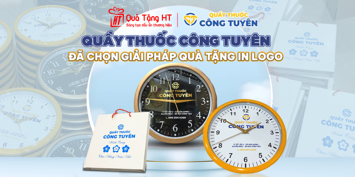 Sự Đồng Hành Đáng Tin Cậy Giữa Quà Tặng HT Và Quầy Thuốc Công Tuyền Qua Dự Án Túi Vải In Logo & Đồng Hồ Treo Tường