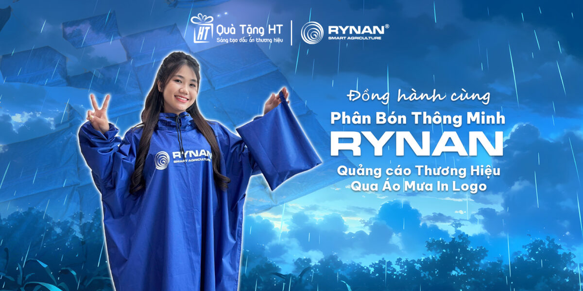 TỰ HÀO ĐỒNG HÀNH CÙNG PHÂN BÓN THÔNG MINH RYNAN – DỰ ÁN ÁO MƯA IN LOGO DOANH NGHIỆP TẠI QUÀ TẶNG HT